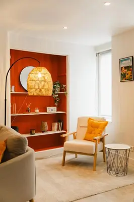 Coin salon dans l'établissement L' Hypercentre - T2 - au coeur de Cherbourg