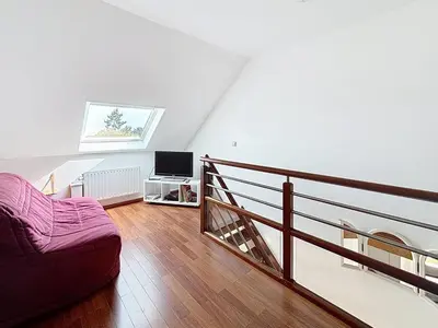 Télévision ou salle de divertissement dans l'établissement Duplex 3 Pièces, 6 Pers., Vue Mer, Parking Privé - FR-1-465-130