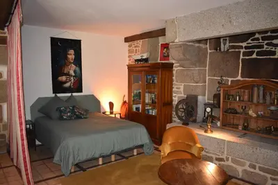 Coin salon dans l'établissement Gîte dans la campagne Bretonne - Le jardin de Devant