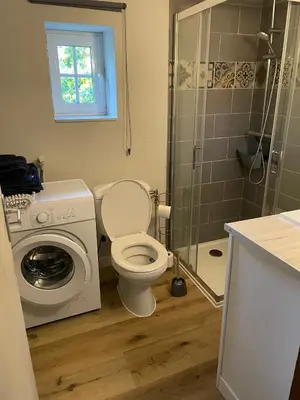 Salle de bains dans l'établissement Gîte à la campagne