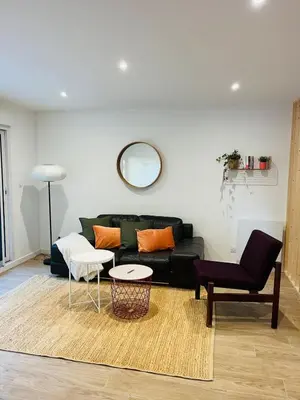 Coin salon dans l'établissement Maison de charme entre CABOURG et CAEN
