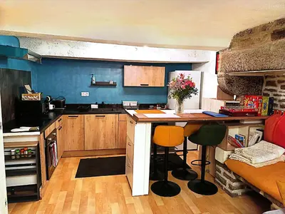 Cuisine ou kitchenette dans l'établissement L'Écrin Appart