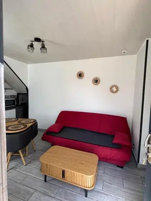 Coin salon dans l'établissement Chez Sylviane Rez-de-Chaussée 200 m de la mer