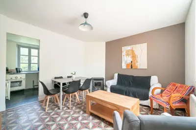 Coin salon dans l'établissement La Brise de Mer - 10min de la Plage