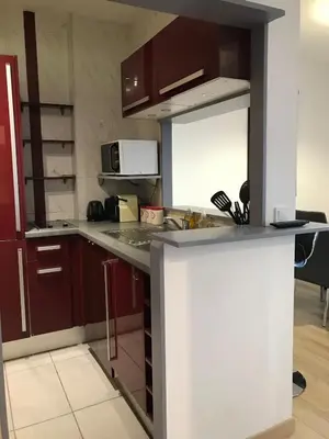 Cuisine ou kitchenette dans l'établissement Port de la Houle vue mer - appartement 55 m2 - 1 chambre