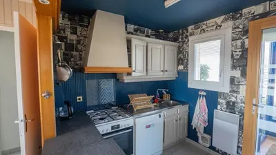 Cuisine ou kitchenette dans l'établissement La villa des vikings