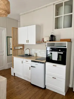 Cuisine ou kitchenette dans l'établissement Le Petit Louis