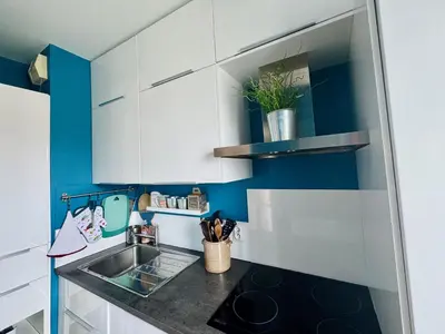 Cuisine ou kitchenette dans l'établissement The Maritime Escape F3 Port & Historic Center
