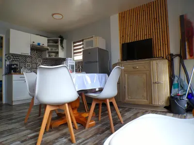 Cuisine ou kitchenette dans l'établissement La Villa d'Elisa