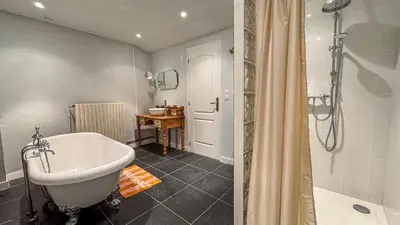Salle de bains dans l'établissement La Maison de Cécile