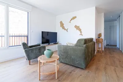 Télévision ou salle de divertissement dans l'établissement Appartement Aloha - Proche du Port de Carteret