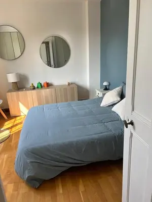 Un ou plusieurs lits dans un hébergement de l'établissement Maison familiale en bord de mer