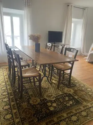 Télévision ou salle de divertissement dans l'établissement Appartement chaleureux et accueillant à quelques pas de la mer