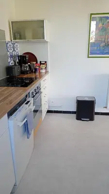 Cuisine ou kitchenette dans l'établissement Les Rives Saint Michel, 10 min du Mont, proche gare et centre