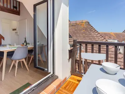 Balcon ou terrasse dans l'établissement Apartment Cabourg Plage-22 by Interhome