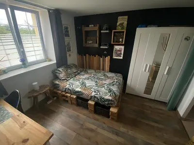 Coin salon dans l'établissement Petite maison de campagne