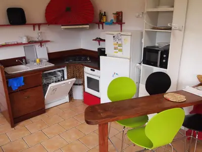 Cuisine ou kitchenette dans l'établissement Beaux retours
