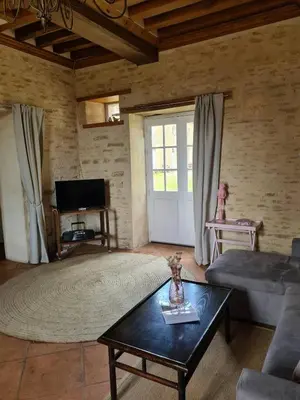 Télévision ou salle de divertissement dans l'établissement Château de Canon - le Logis d'Antoinette