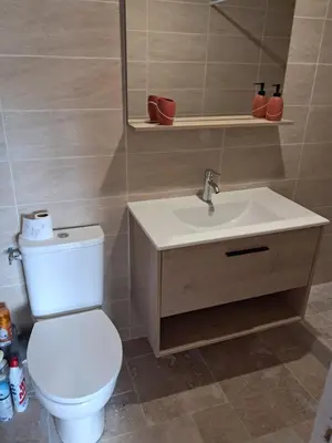 Salle de bains dans l'établissement chez Denis