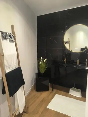 Salle de bains dans l'établissement Ancienne grange rénovée