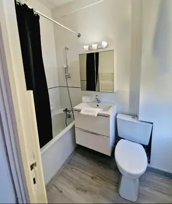 Salle de bains dans l'établissement Logement élégant au cœur de CAEN
