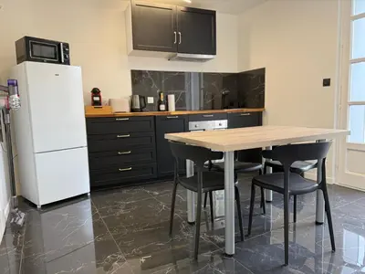 Cuisine ou kitchenette dans l'établissement l hibou
