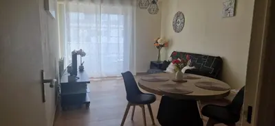 Coin salon dans l'établissement Appartement T2 proche de la mer résidence calme