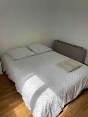 Un ou plusieurs lits dans un hébergement de l'établissement La petite bleue, Villa 300 m de la mer