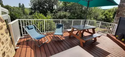 Balcon ou terrasse dans l'établissement Gite La Péra