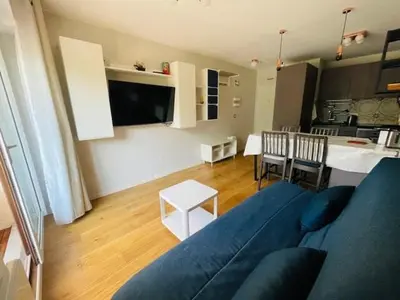 Cuisine ou kitchenette dans l'établissement La Maison de la mer