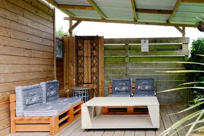 Coin salon dans l'établissement La Tiny d'Utah Beach - Proche de la plage