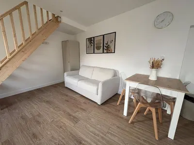 Coin salon dans l'établissement Appartement neuf - Equeurdreville centre