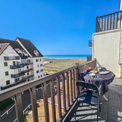 Balcon ou terrasse dans l'établissement Duplex vue mer, balcon, parking privé