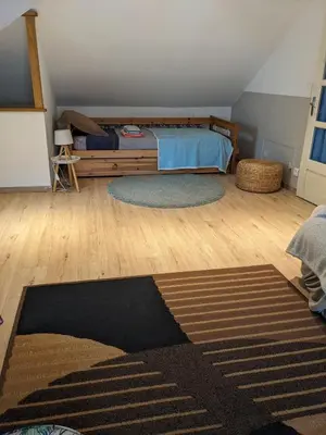 Un ou plusieurs lits dans un hébergement de l'établissement Villa de 1926, plage de sable fin à 200m, proche commerces