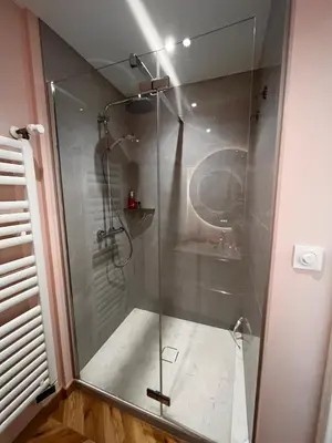 Salle de bains dans l'établissement Chic apartment with panoramic view