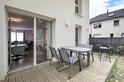 Terrasse ou espace extérieur de l'établissement Bienvenue - 500 m de la plage