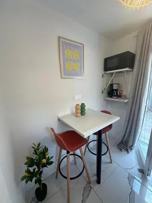 Cuisine ou kitchenette dans l'établissement Studio Proche Gare, Centre ville