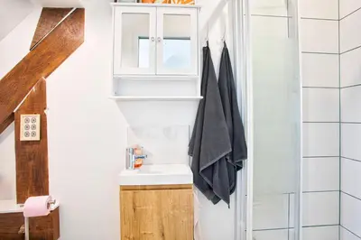 Salle de bains dans l'établissement Les rives - Ascenseur - 5 min à pieds de la gare