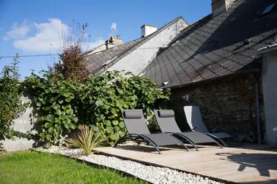 Jardin de l'établissement Private Spa and Garden 10 min from Mont St-Michel