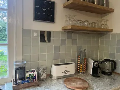 Cuisine ou kitchenette dans l'établissement Gîte Apple Tree Les Fontenelles
