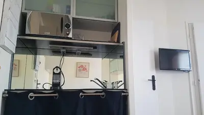 Cuisine ou kitchenette dans l'établissement T2 belle vue mer proche Thalasso - Piscine et tennis