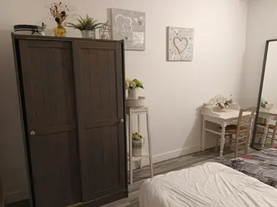 Un ou plusieurs lits dans un hébergement de l'établissement Gîte 27, Sté mère église
