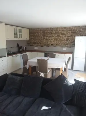 Cuisine ou kitchenette dans l'établissement Gîte à la campagne