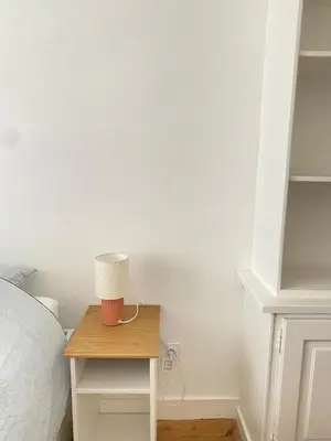 Un ou plusieurs lits dans un hébergement de l'établissement Appartement dans le centre de saint pair à 5 min de la plage