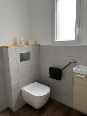 Salle de bains dans l'établissement Maison - Mont Saint Michel