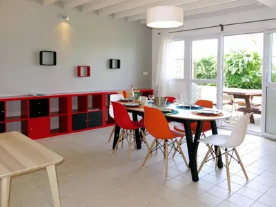 Coin salon dans l'établissement VVF Camping Les Dunes Créances - Plage du Cotentin
