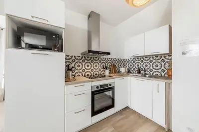 Cuisine ou kitchenette dans l'établissement Bord De L'Eau 3 et 6