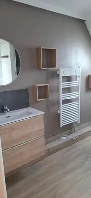 Cuisine ou kitchenette dans l'établissement Gîte La Cauvignyere