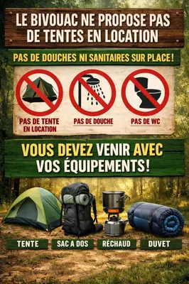 Plan de l'établissement Bivouac Haut comme 3 pommes