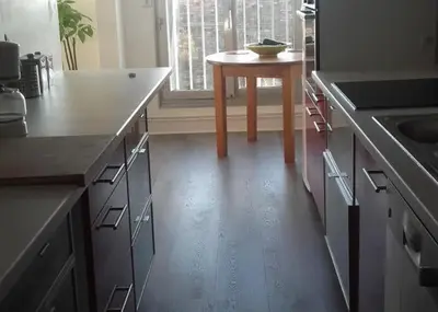 Cuisine ou kitchenette dans l'établissement Chambre cosy à Caen centre